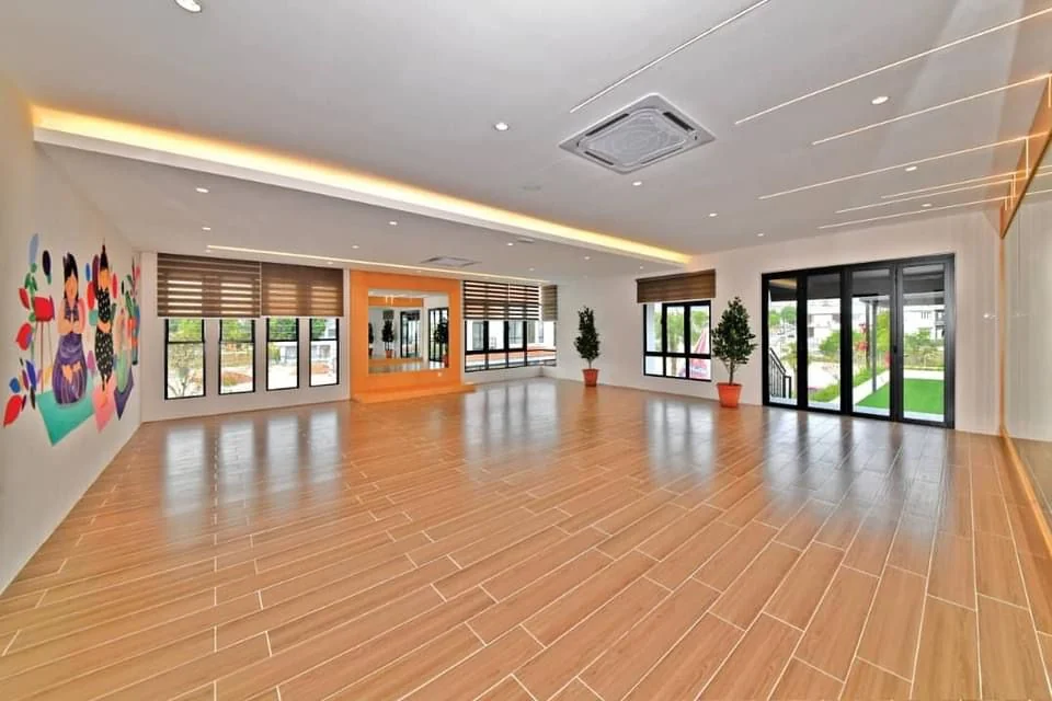 Forresta clubhouse function hall with garden views